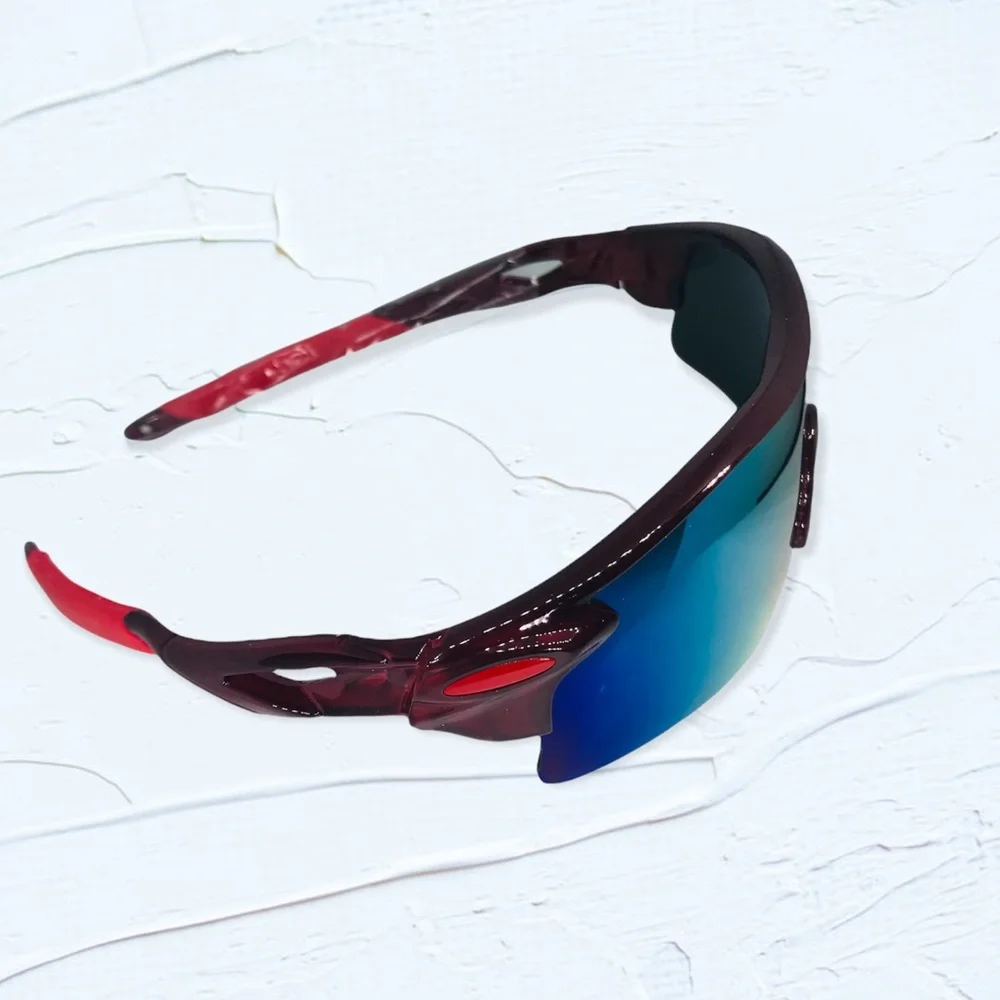 Sleek Stylish Deep Red Sport Sunglasses NEW UV400